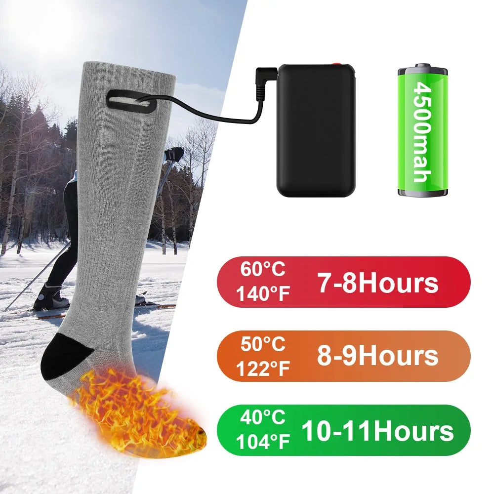 Three Modes Elastic Comfortable Water Resistant Electric Warm Sock Set