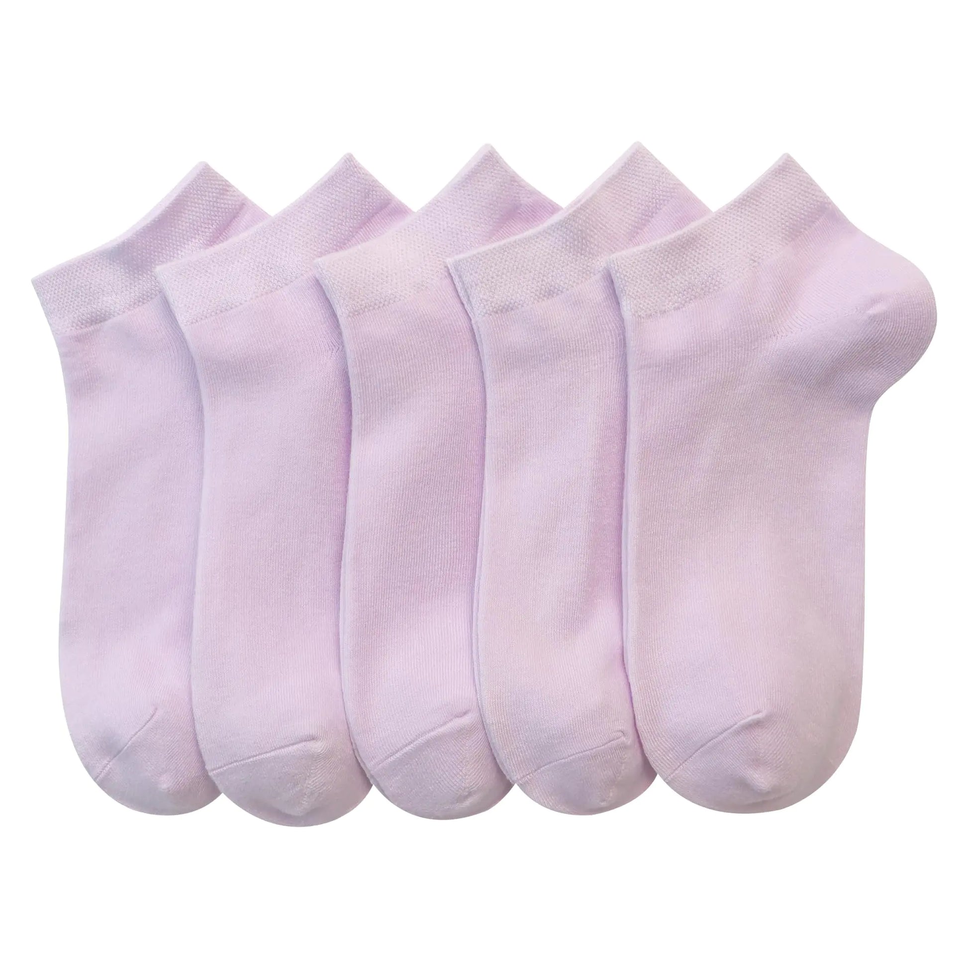 SERISIMPLE Women Viscose Bamboo Ankle Socks Low Cut Thin Sock Lightweight Pastal Color Soft Sock 5 Pairs Small Purple